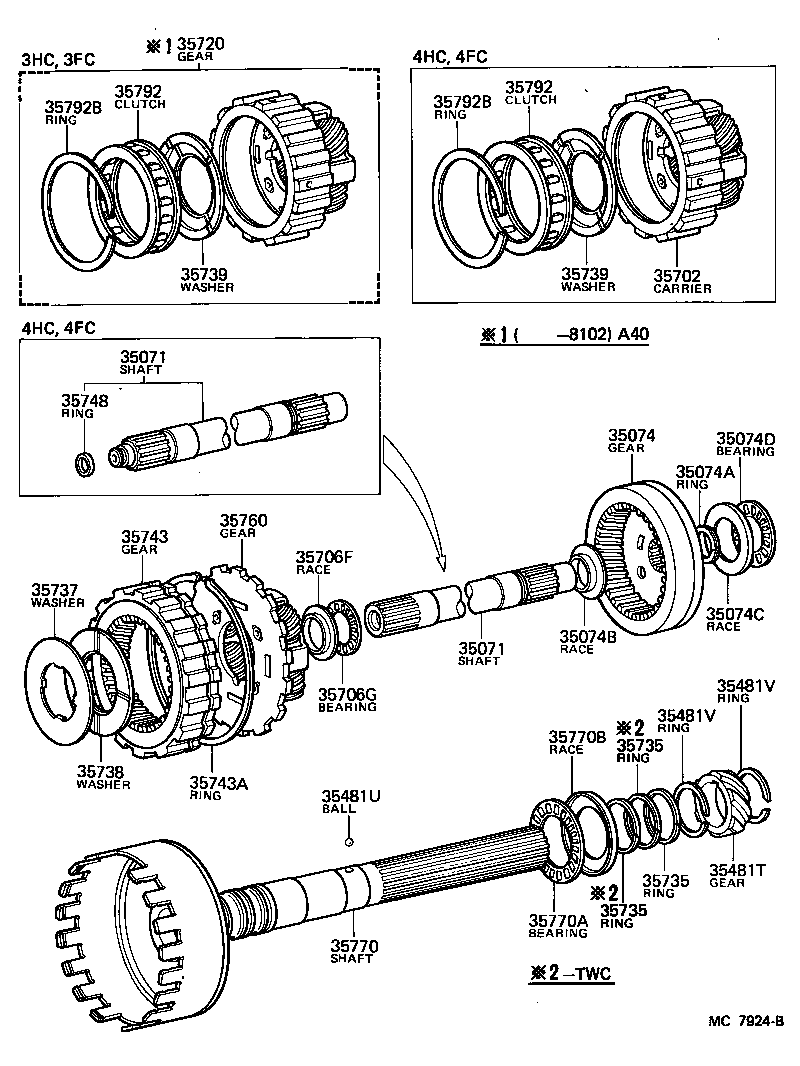  CROWN |  PLANETARY GEAR REVERSE PISTON COUNTER GEAR ATM
