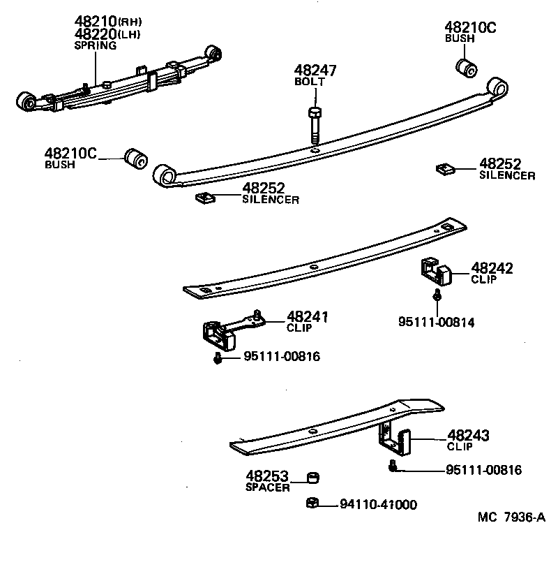  CARINA FR |  REAR SPRING SHOCK ABSORBER