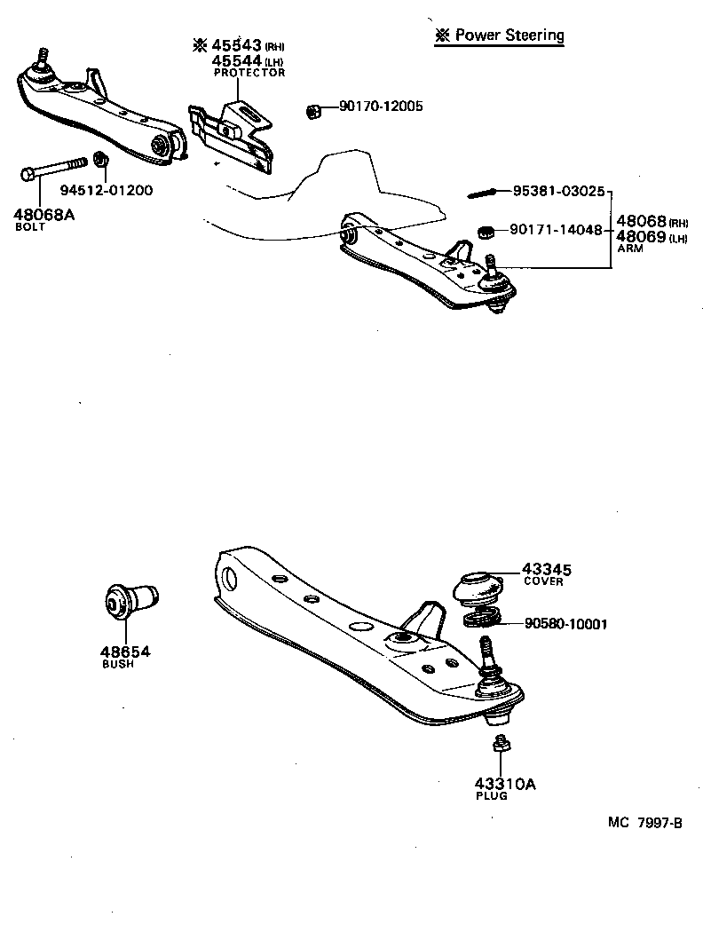  CARINA FR |  FRONT AXLE ARM STEERING KNUCKLE