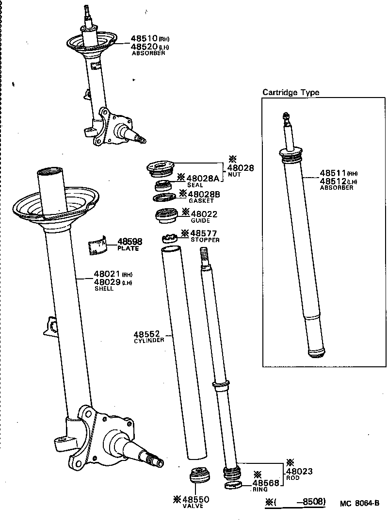  CARINA FR |  FRONT SPRING SHOCK ABSORBER