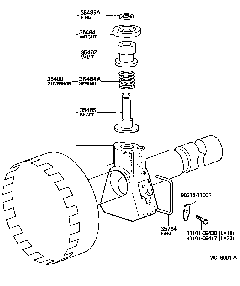  CROWN |  REAR OIL PUMP GOVERNOR ATM