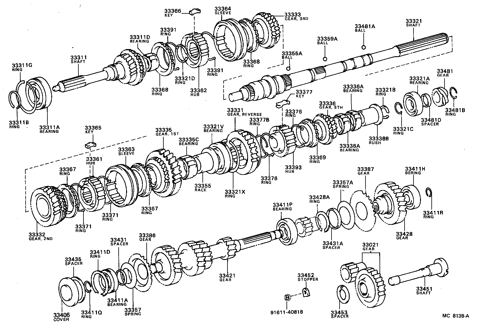  CARINA FR |  TRANSMISSION GEAR MTM