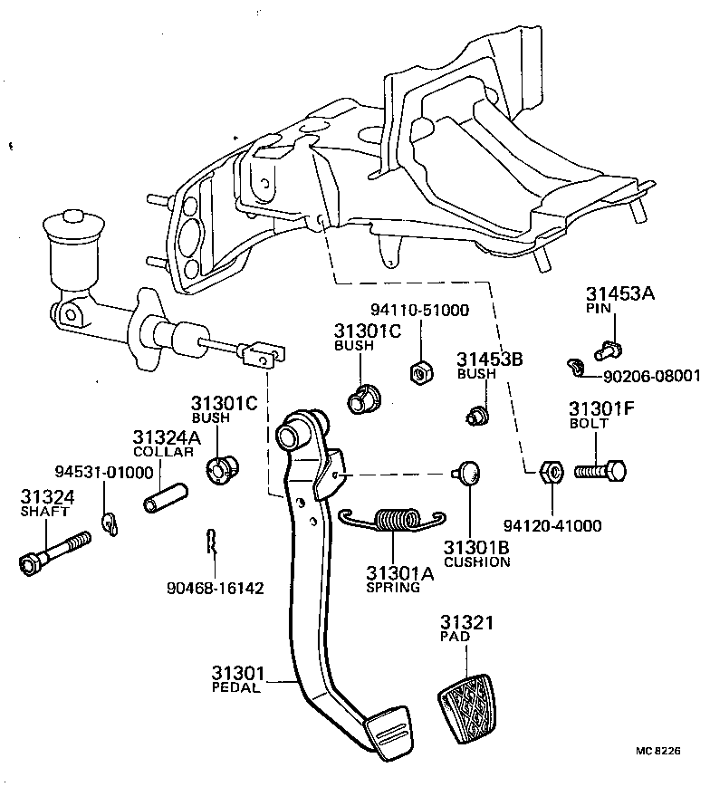  SPRINTER |  CLUTCH PEDAL FLEXIBLE HOSE