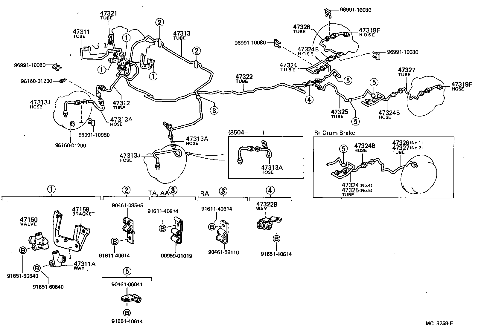  CARINA FR |  BRAKE TUBE CLAMP