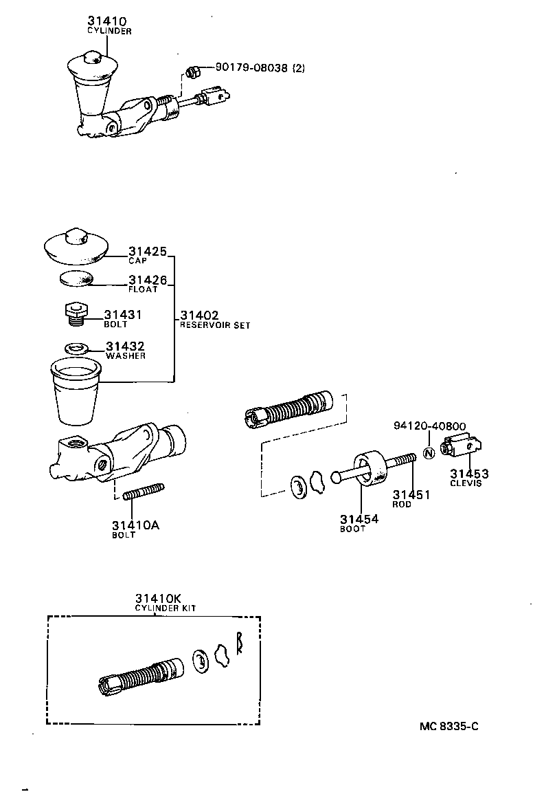  CAMRY VISTA |  CLUTCH MASTER CYLINDER