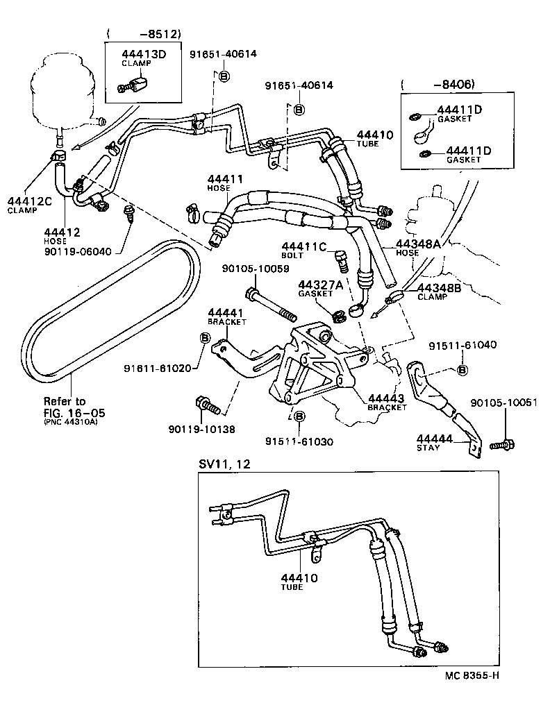  CAMRY VISTA |  POWER STEERING TUBE
