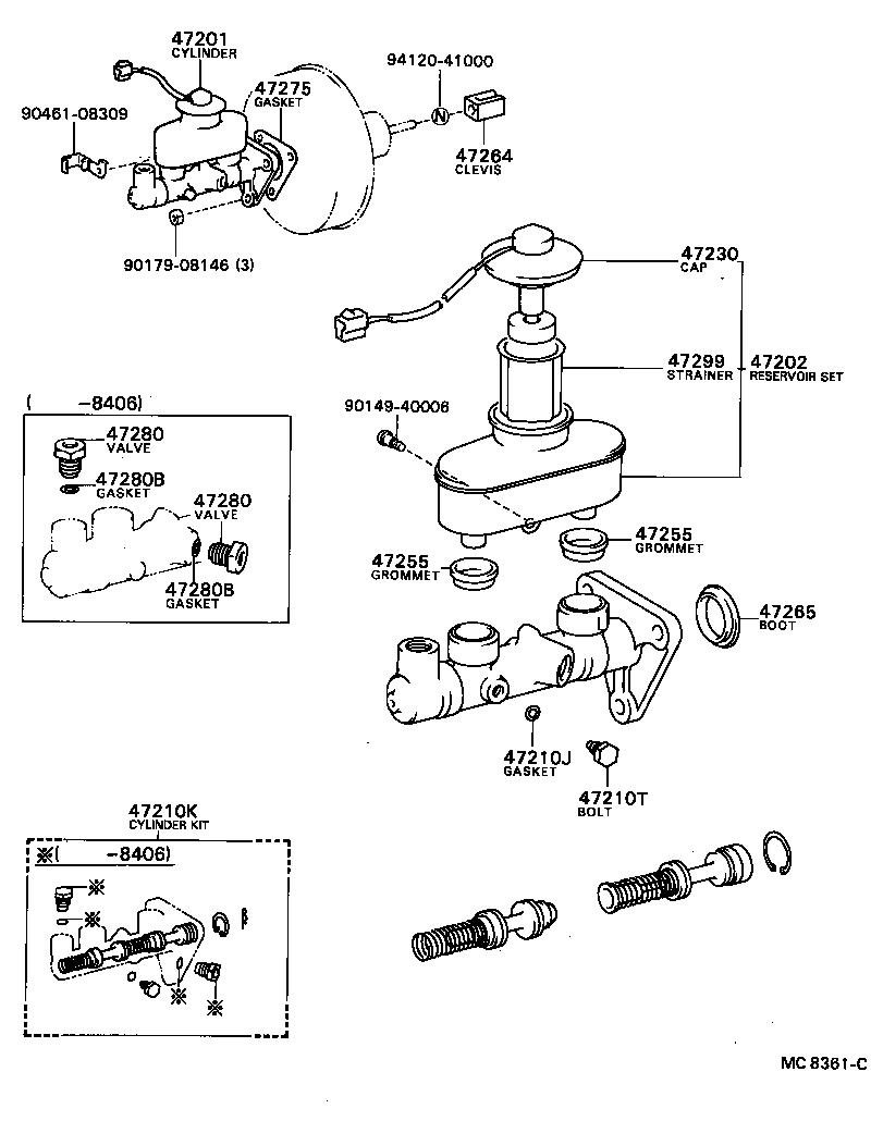  CAMRY VISTA |  BRAKE MASTER CYLINDER