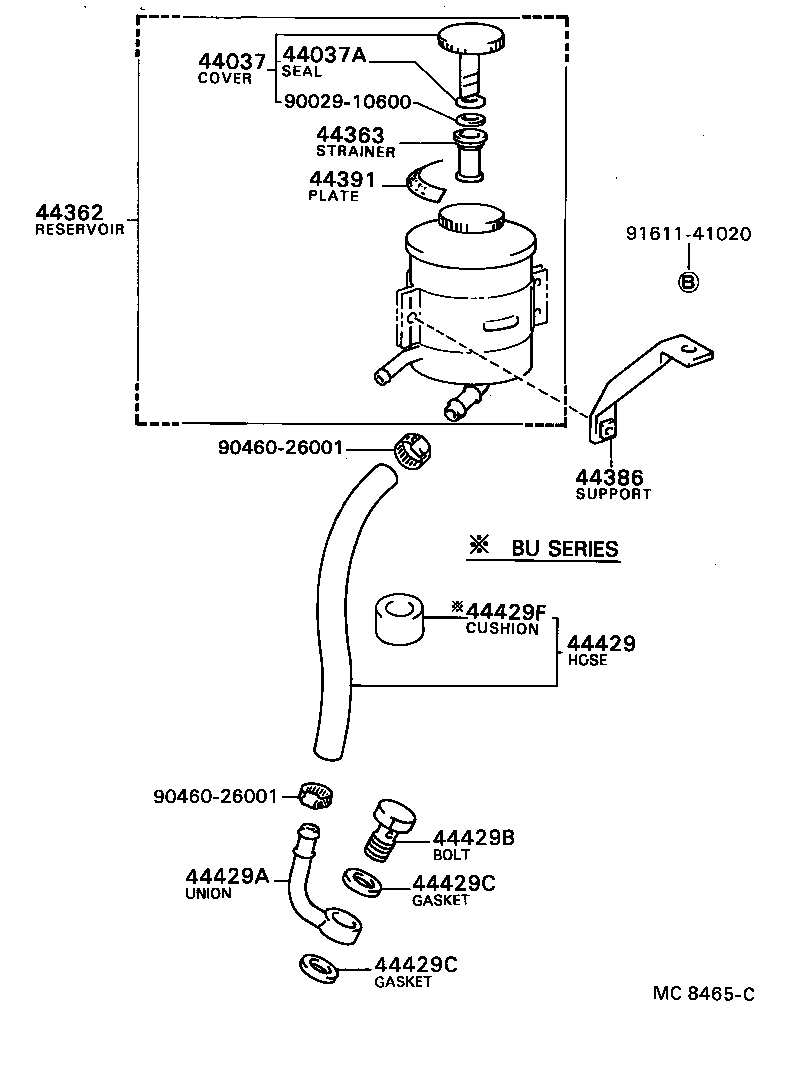  DYNA |  VANE PUMP RESERVOIR POWER STEERING