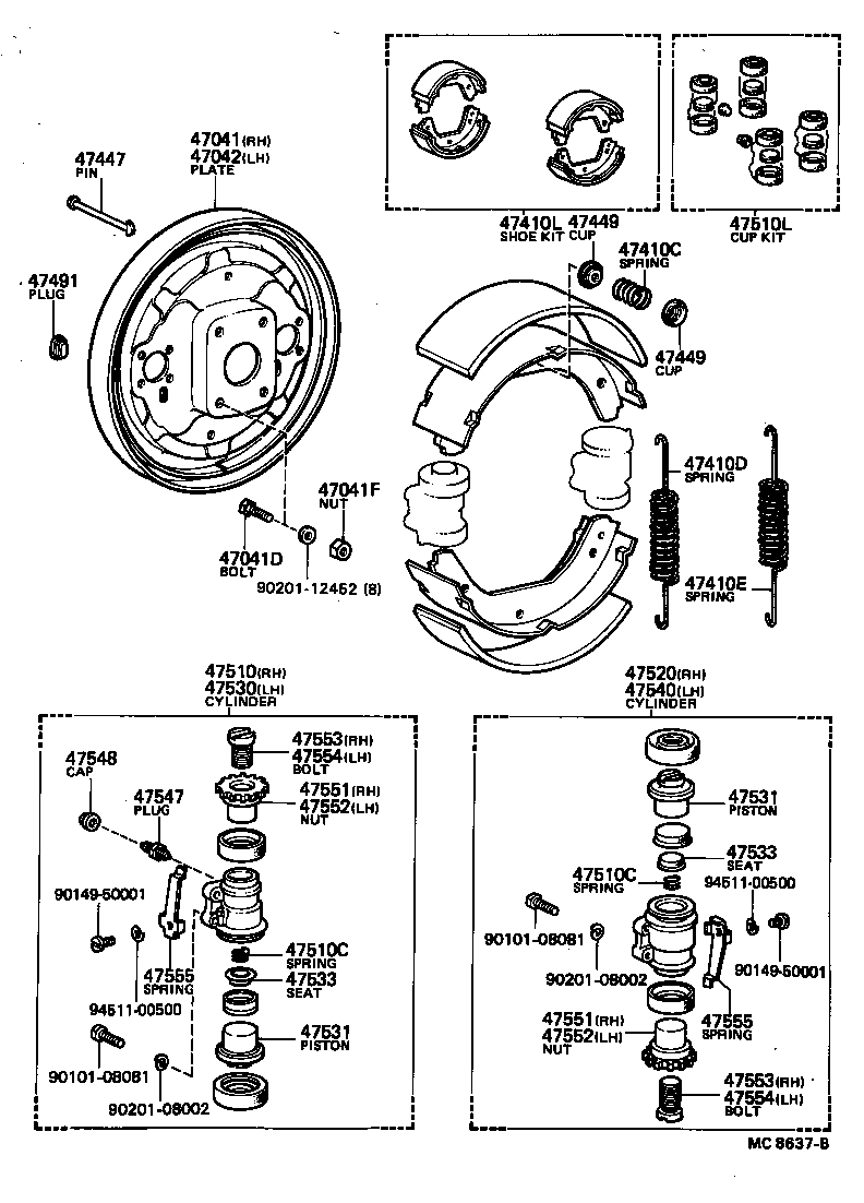  STOUT |  FRONT DRUM BRAKE WHEEL CYLINDER BACKING PLATE