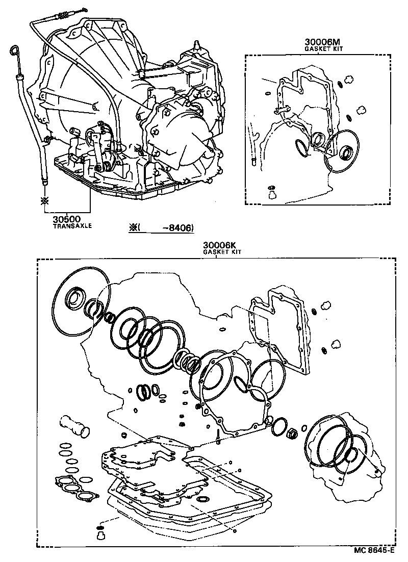  CAMRY VISTA |  TRANSAXLE OR TRANSMISSION ASSY GASKET KIT ATM
