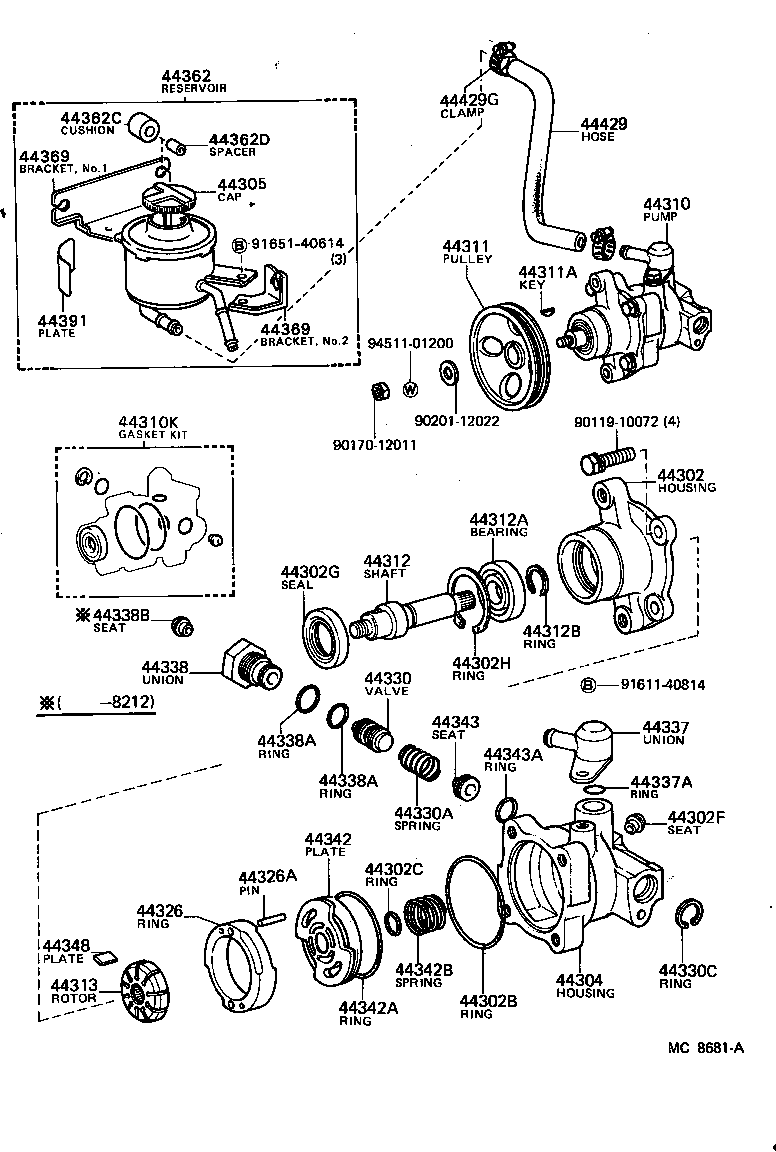  MARK 2 |  VANE PUMP RESERVOIR POWER STEERING