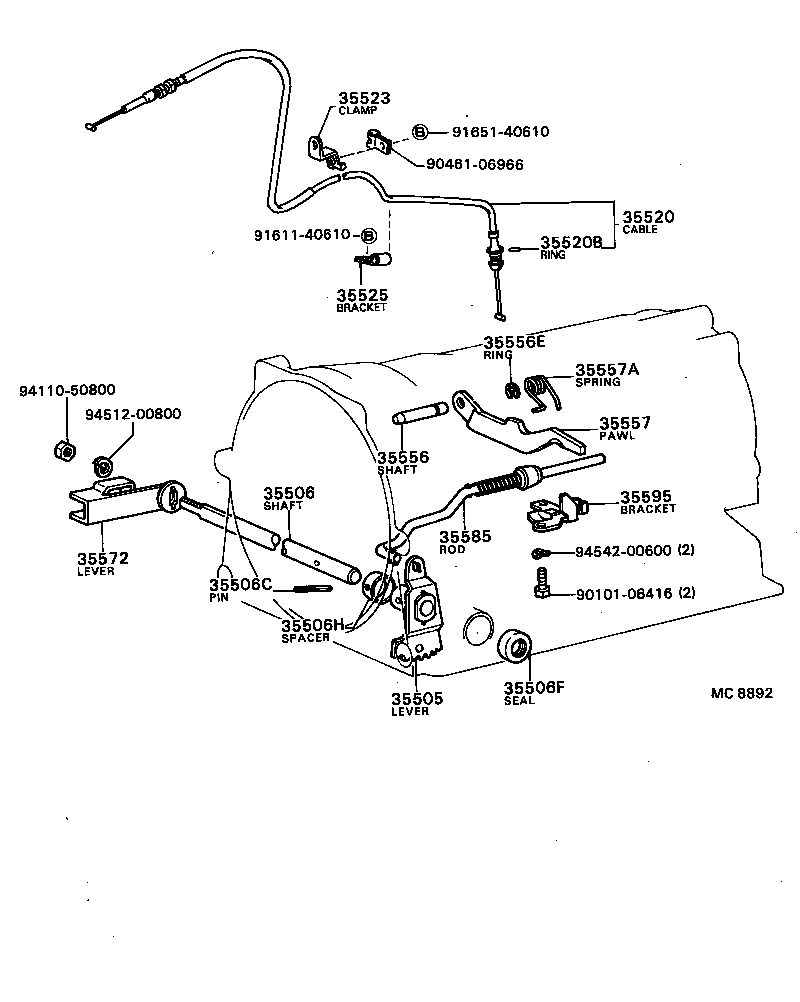  CENTURY |  THROTTLE LINK VALVE LEVER ATM