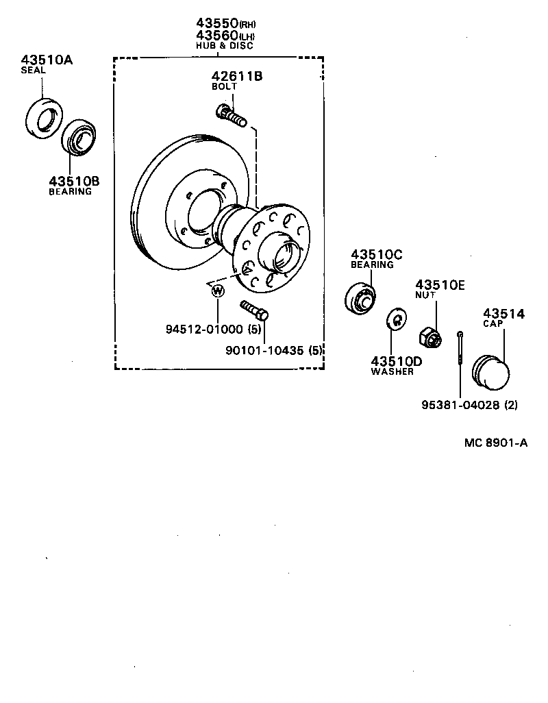  CENTURY |  FRONT AXLE HUB