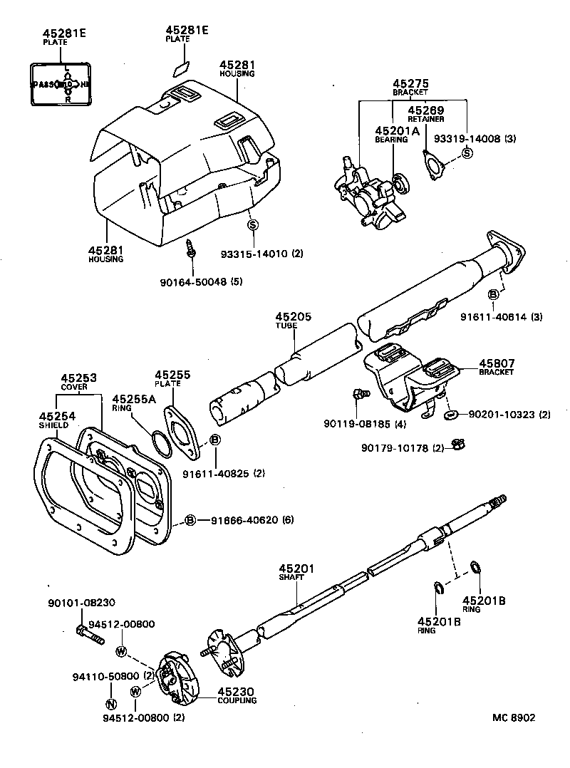  CENTURY |  STEERING COLUMN SHAFT