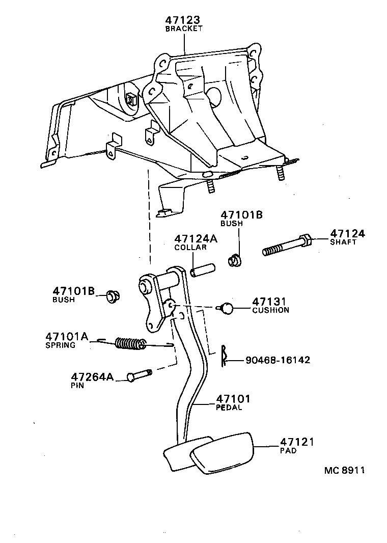  CENTURY |  BRAKE PEDAL BRACKET