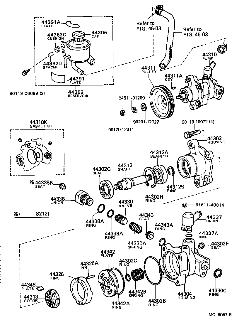  CELICA |  VANE PUMP RESERVOIR POWER STEERING