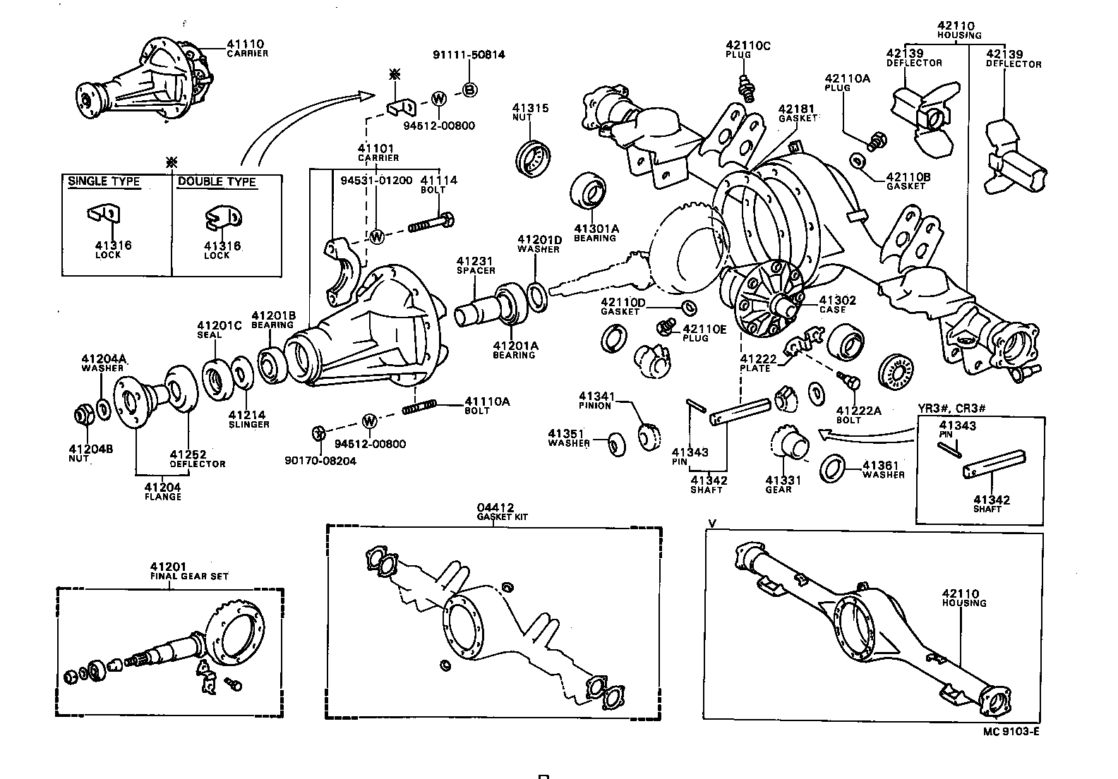  TOWN MASTERACE V WG |  REAR AXLE HOUSING DIFFERENTIAL