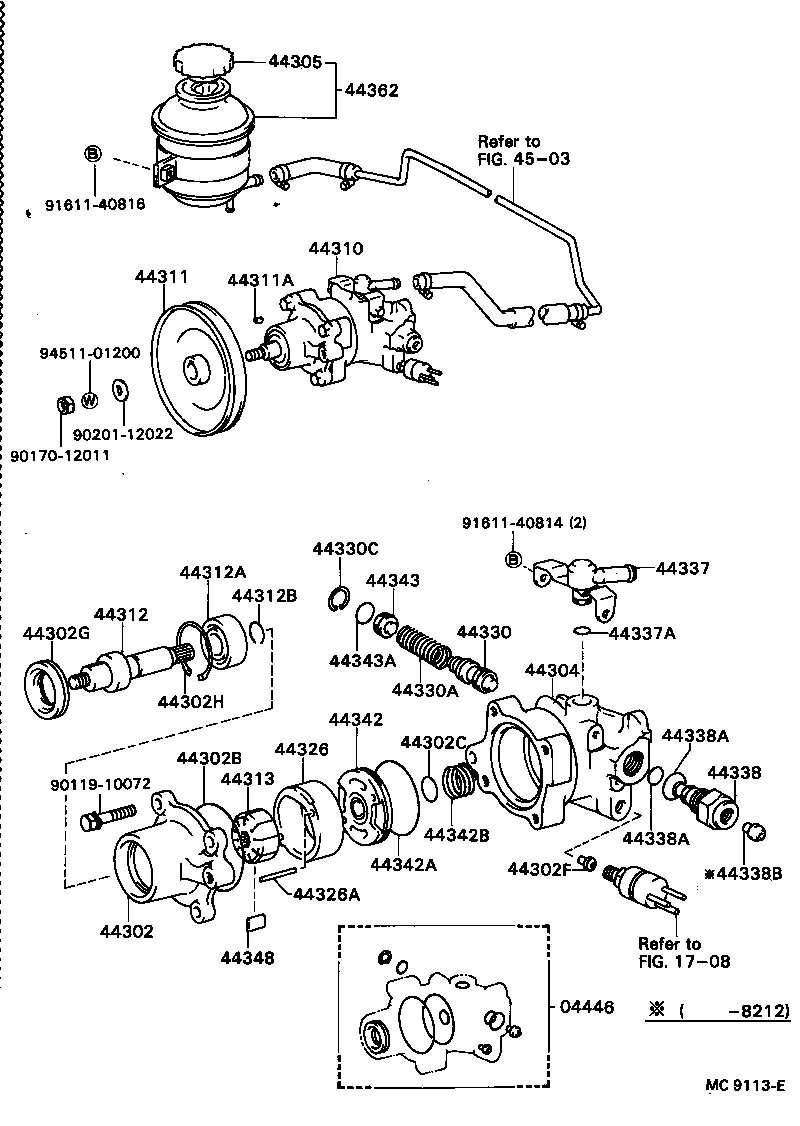  TOWN MASTERACE V WG |  VANE PUMP RESERVOIR POWER STEERING