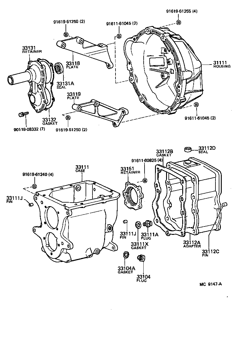  LAND CRUISER VAN |  CLUTCH HOUSING TRANSMISSION CASE MTM