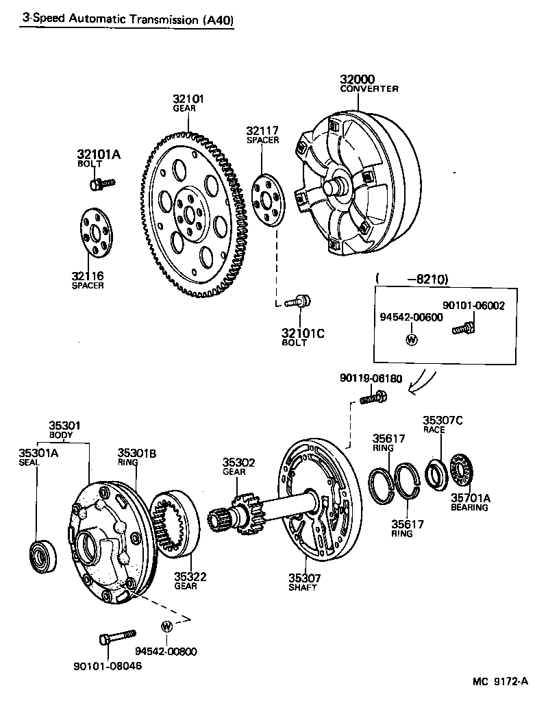  LITE TOWNACE TRUCK |  TORQUE CONVERTER FRONT OIL PUMP CHAIN ATM