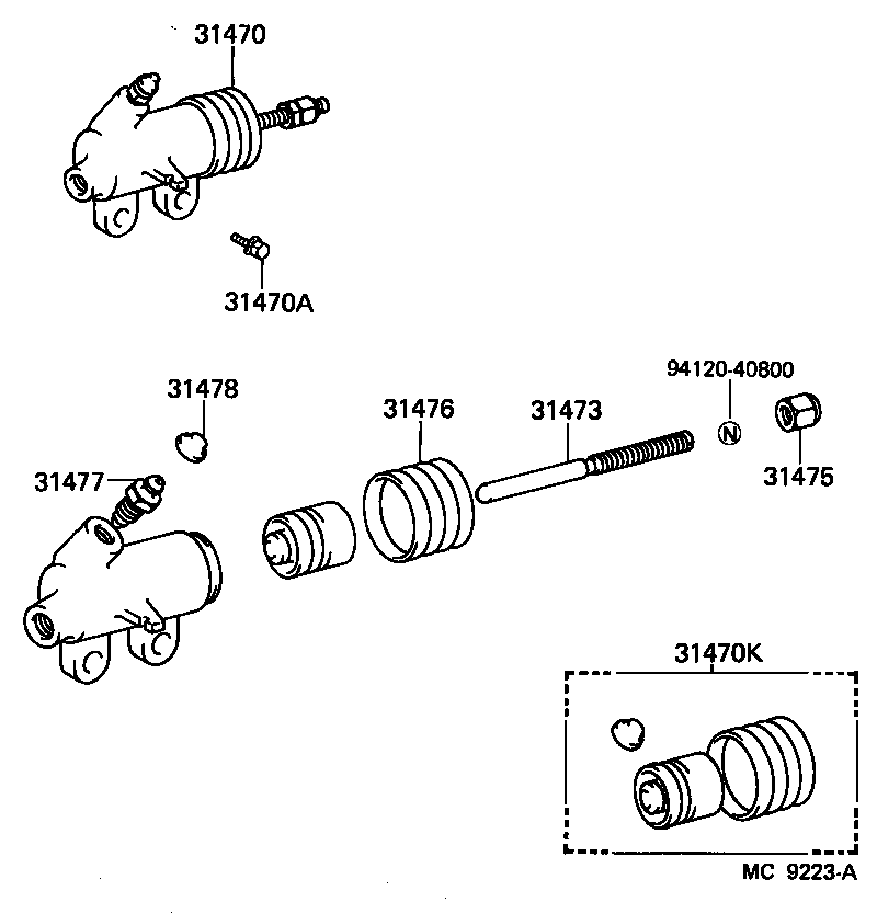  HIACE QUICK DELIVERY |  CLUTCH RELEASE CYLINDER