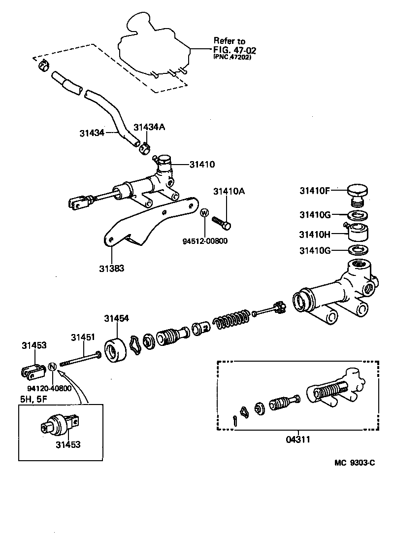  HIACE VAN WAGON |  CLUTCH MASTER CYLINDER