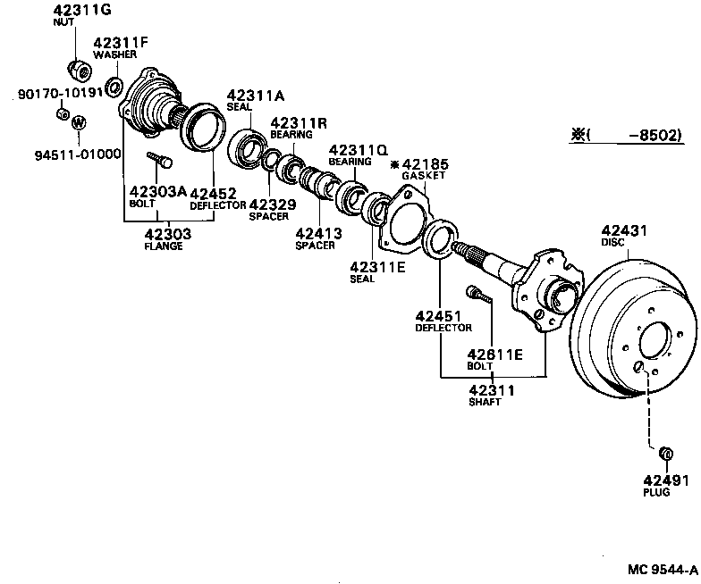  SOARER |  REAR AXLE SHAFT HUB