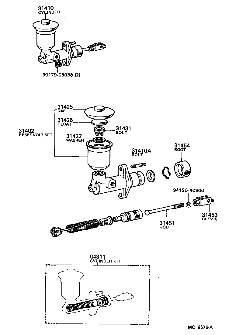  SPRINTER TRUENO |  CLUTCH MASTER CYLINDER