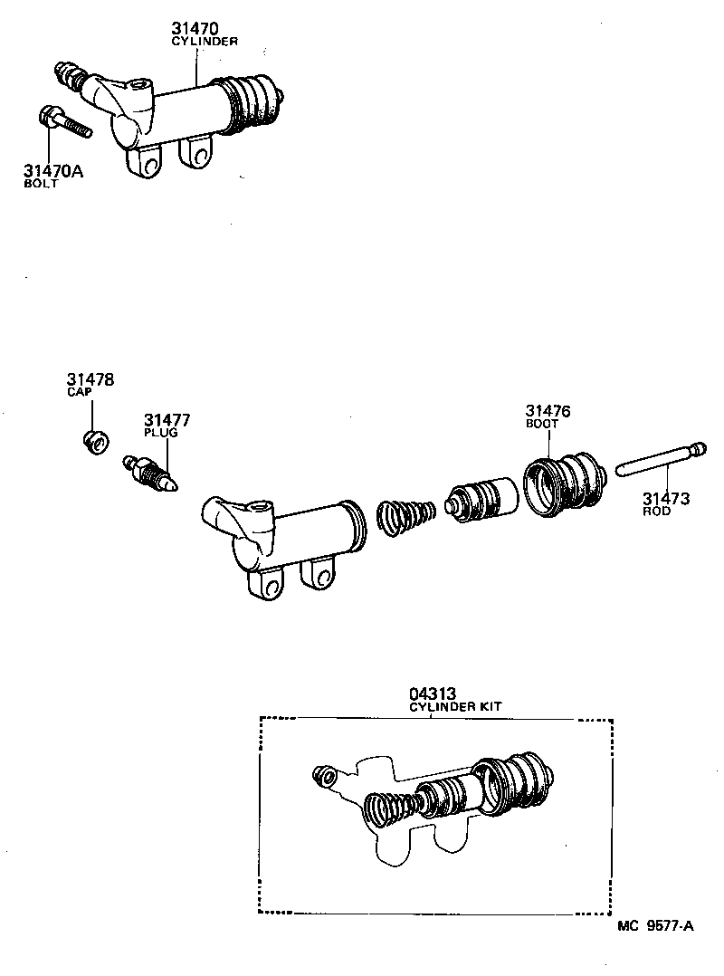  SPRINTER TRUENO |  CLUTCH RELEASE CYLINDER