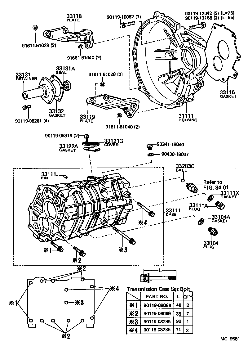  SPRINTER TRUENO |  CLUTCH HOUSING TRANSMISSION CASE MTM