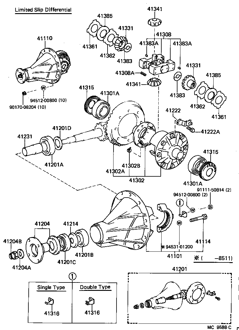  SPRINTER TRUENO |  REAR AXLE HOUSING DIFFERENTIAL