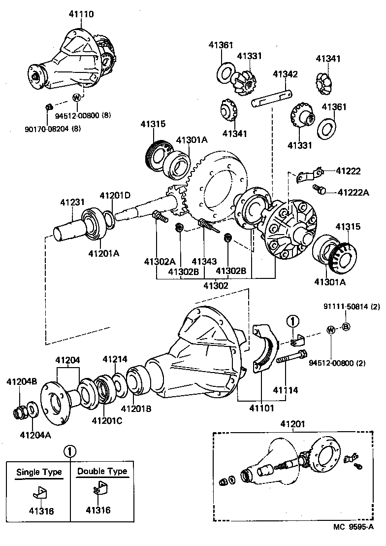  SPRINTER TRUENO |  REAR AXLE HOUSING DIFFERENTIAL