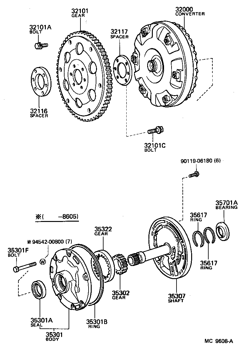  SPRINTER TRUENO |  TORQUE CONVERTER FRONT OIL PUMP CHAIN ATM
