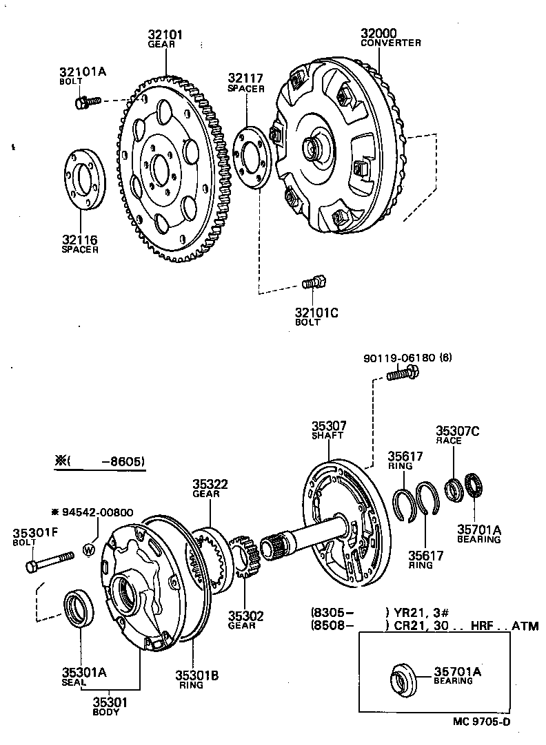  TOWN MASTERACE V WG |  TORQUE CONVERTER FRONT OIL PUMP CHAIN ATM