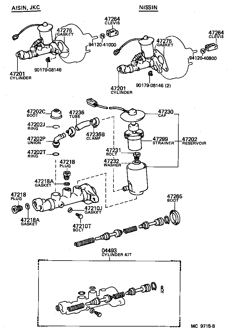  SPRINTER TRUENO |  BRAKE MASTER CYLINDER