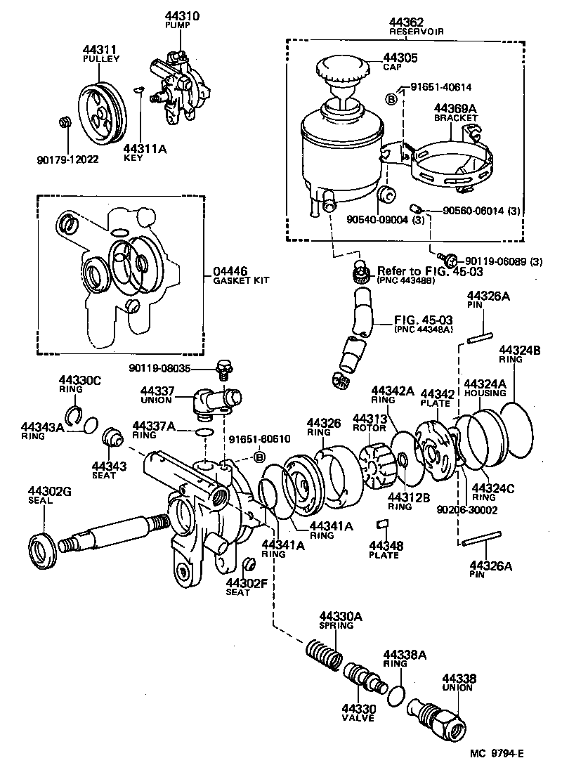  SPRINTER TRUENO |  VANE PUMP RESERVOIR POWER STEERING