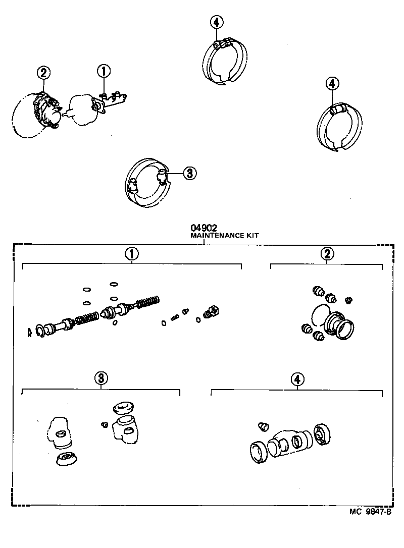  HIACE VAN WAGON |  BRAKE MAINTENANCE KIT