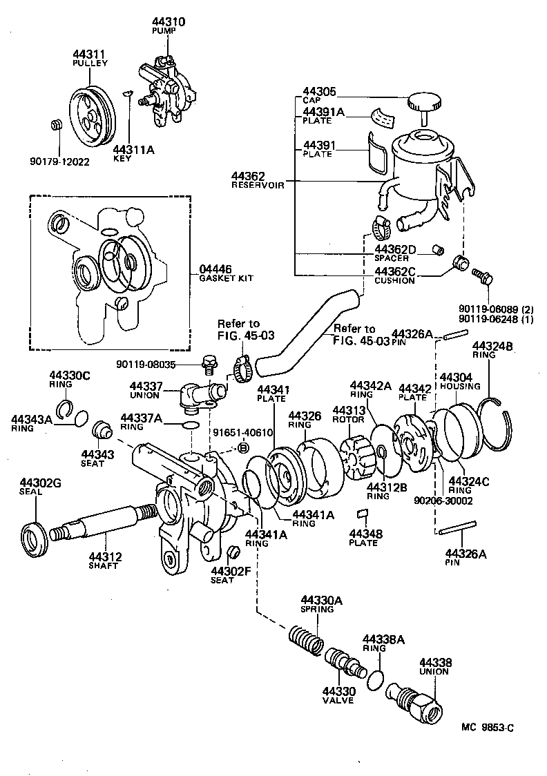  CARINA FR |  VANE PUMP RESERVOIR POWER STEERING