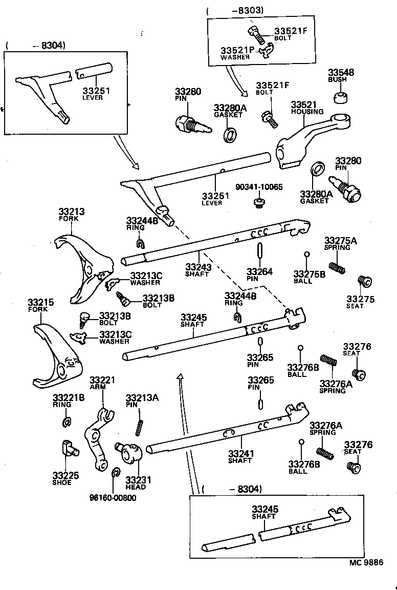  MARK 2 |  GEAR SHIFT FORK LEVER SHAFT MTM