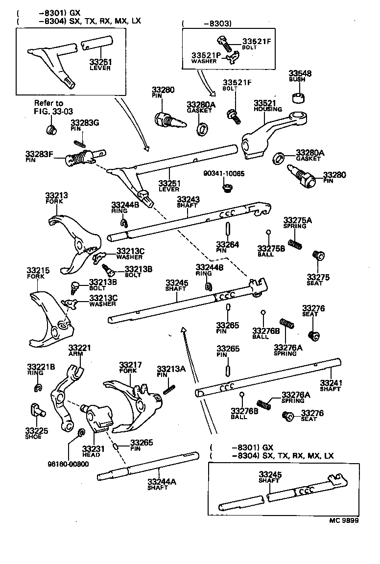  MARK 2 |  GEAR SHIFT FORK LEVER SHAFT MTM