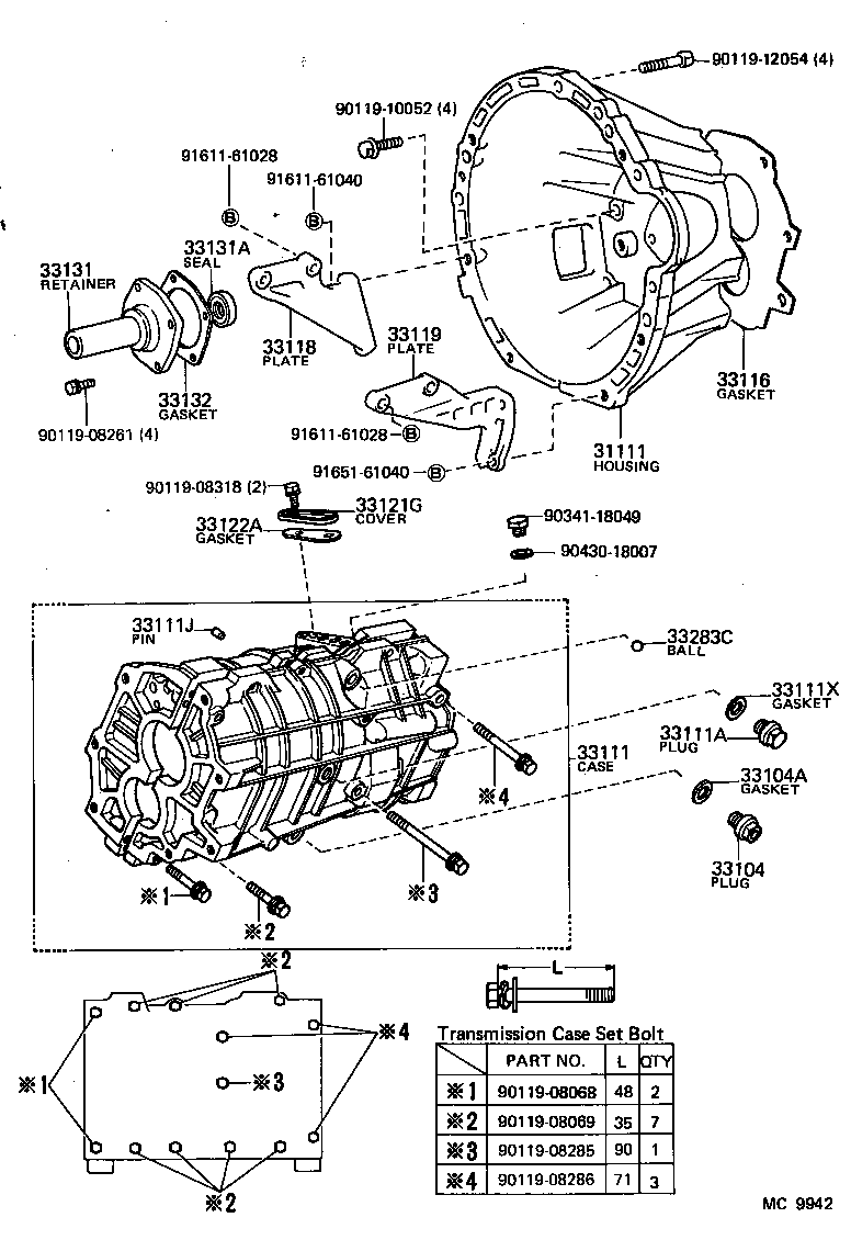  CARINA FR |  CLUTCH HOUSING TRANSMISSION CASE MTM