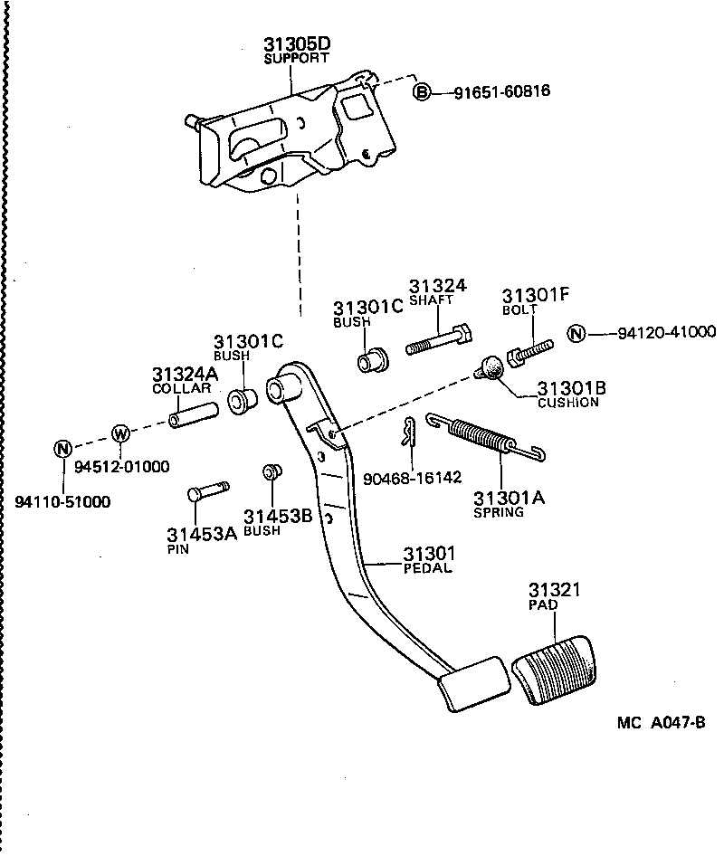  CROWN |  CLUTCH PEDAL FLEXIBLE HOSE