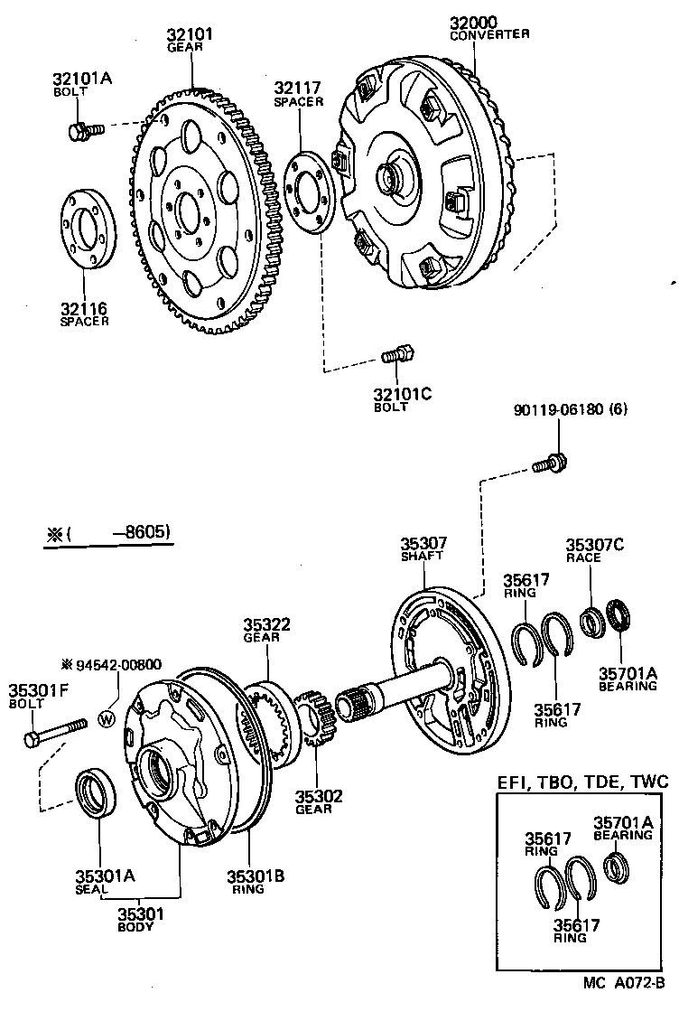  CROWN |  TORQUE CONVERTER FRONT OIL PUMP CHAIN ATM