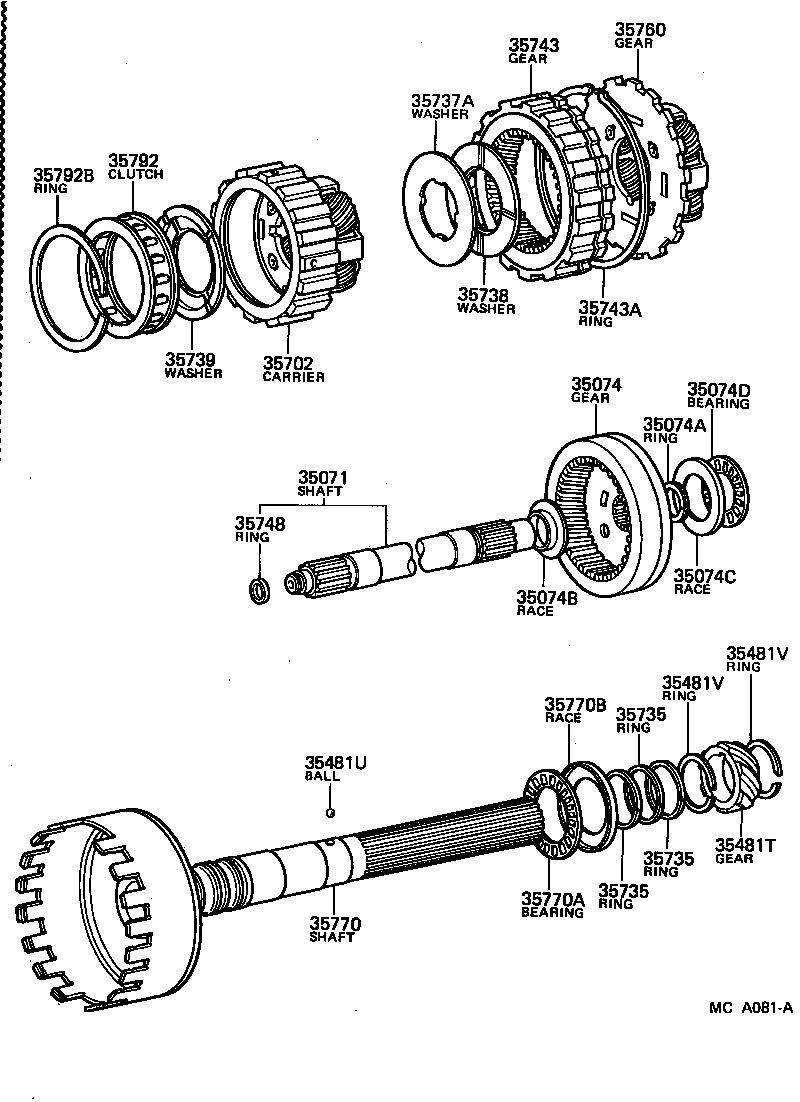  CROWN |  PLANETARY GEAR REVERSE PISTON COUNTER GEAR ATM