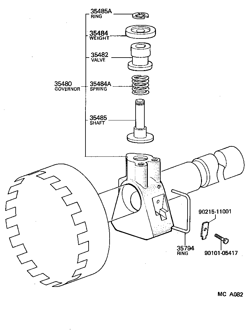  CROWN |  REAR OIL PUMP GOVERNOR ATM