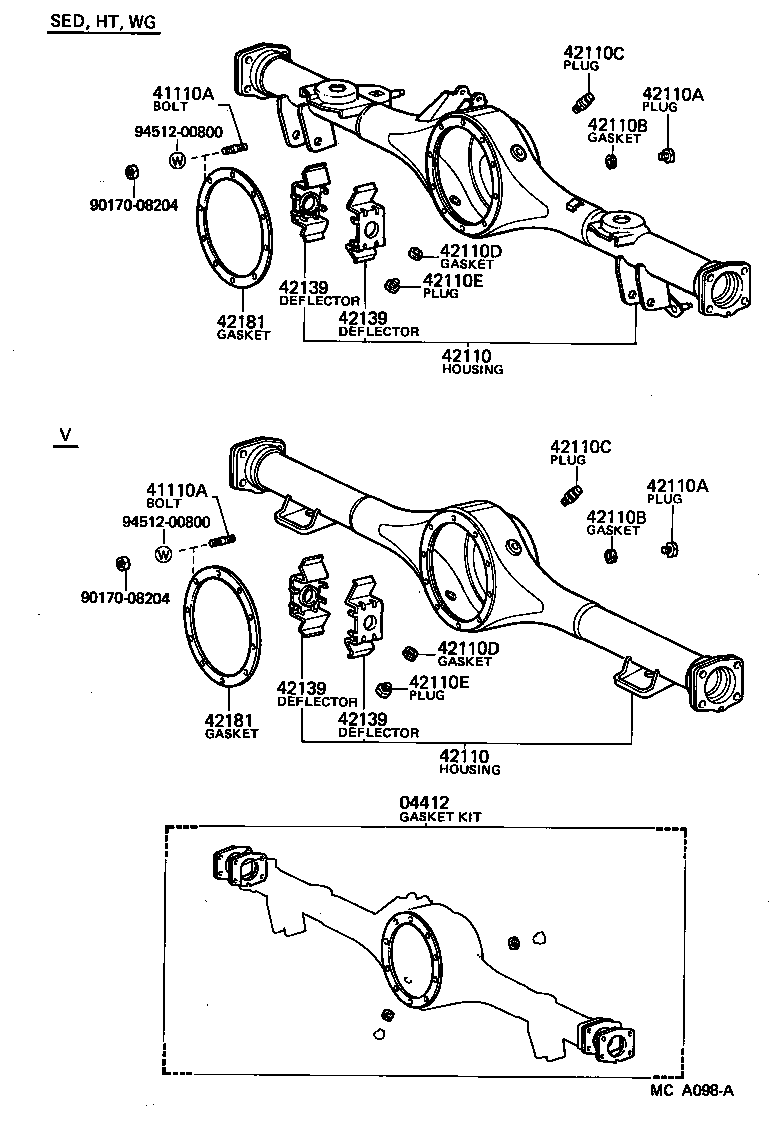  CROWN |  REAR AXLE HOUSING DIFFERENTIAL