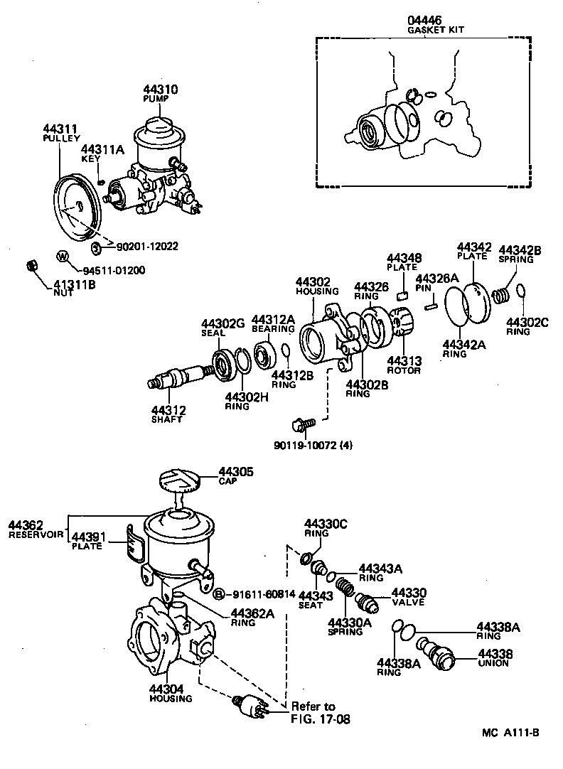  CROWN |  VANE PUMP RESERVOIR POWER STEERING