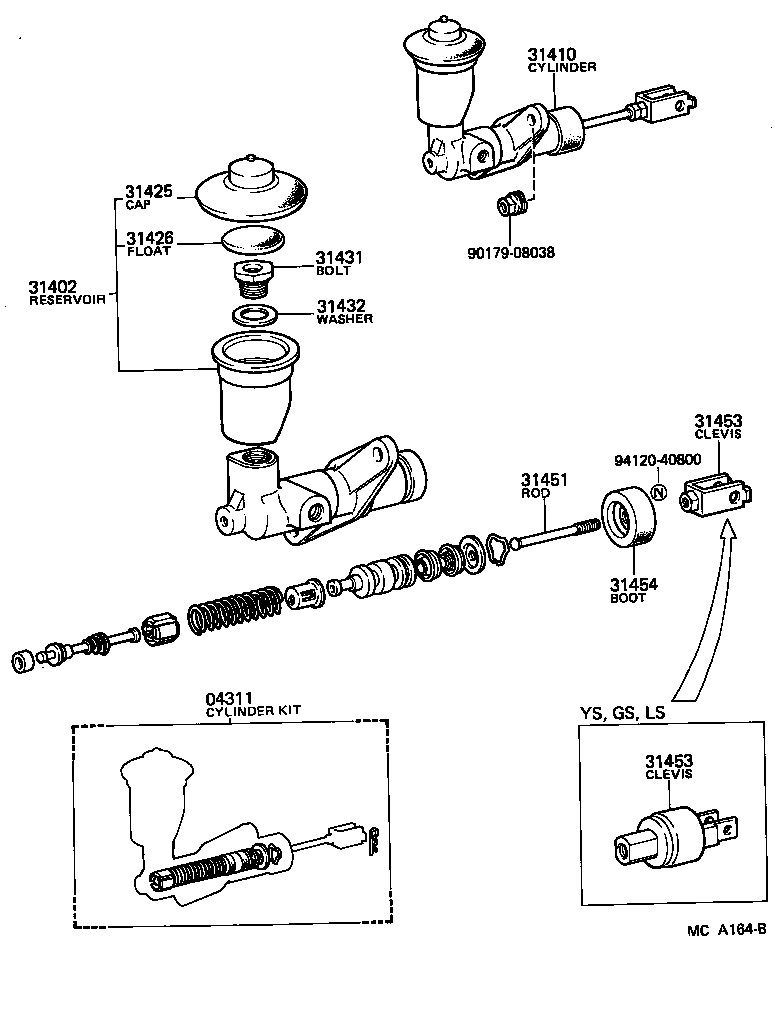  CROWN |  CLUTCH MASTER CYLINDER