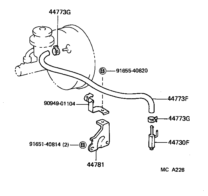  CROWN |  BRAKE BOOSTER VACUUM TUBE