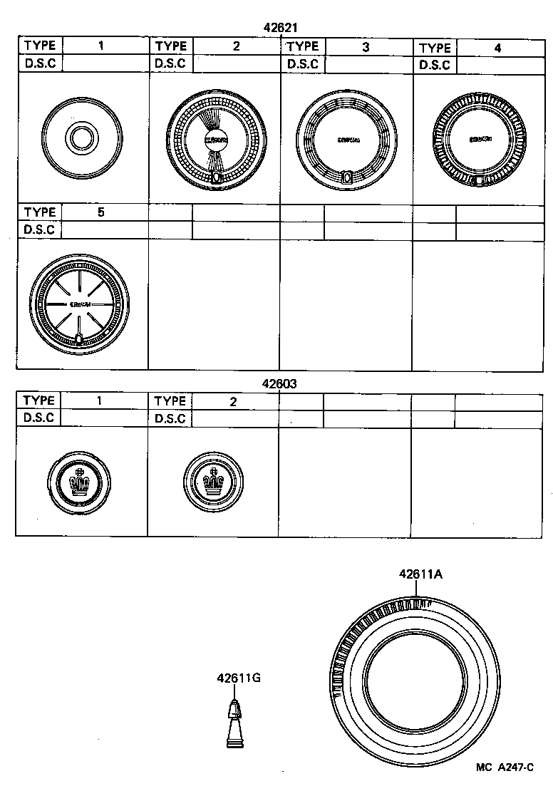  CROWN |  DISC WHEEL WHEEL CAP
